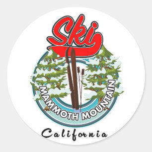 Mammoth Mountain California ski logo Classic Round Sticker
