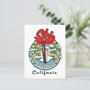 Mammoth Mountain California ski logo Postcard