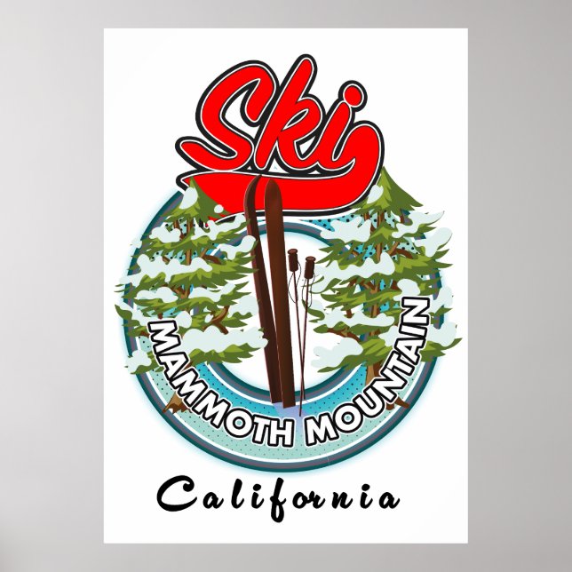 Mammoth Mountain California ski logo Poster (Front)