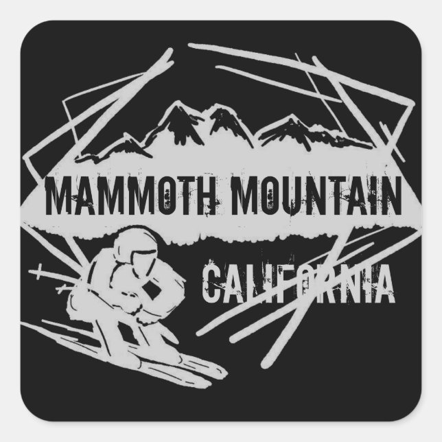 Mammoth Mountain California ski mountain stickers (Front)