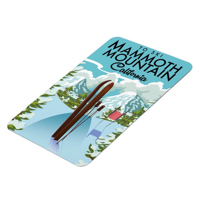 Mammoth Mountain California to ski Magnet (Left Side)