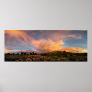 Mammoth Mountain Sunset from Minaret Summit Poster