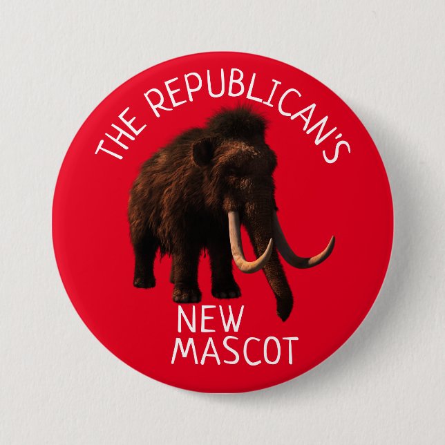 Mammoth New Mascot 7.5 Cm Round Badge (Front)