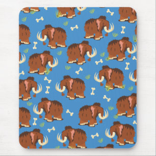Mammoth Pattern cute cartoon. Mouse Mat