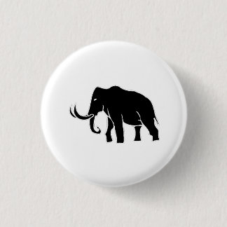Mammoth Silhouette 3 Cm Round Badge