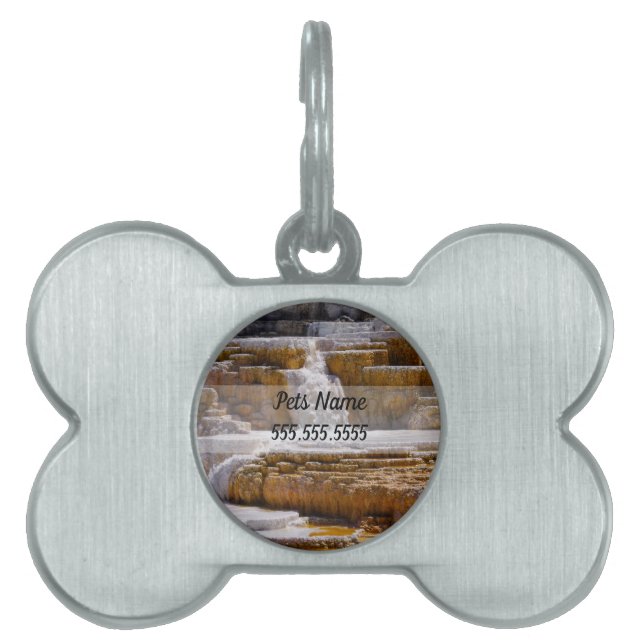 Mammoth Springs Falls Pet Tag (Front)