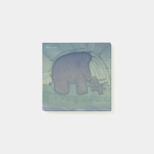 Mammoth with calf  post-it notes