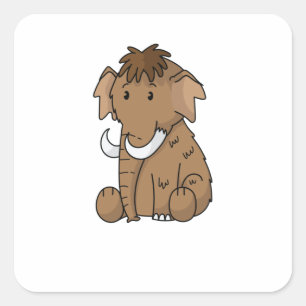 Mammut ganz lieb square sticker