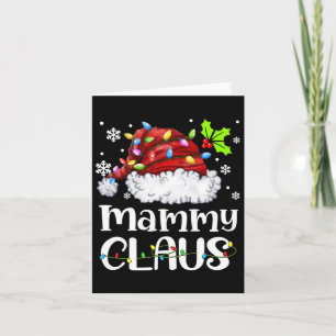 Mammy Claus Santa Hat Christmas Light Xmas Family Card