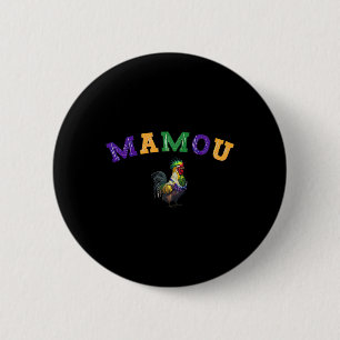 Mamou Mardi Gras Chicken 6 Cm Round Badge