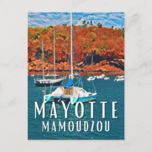 Mamoudzou Photo Vintage Postcard