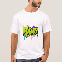 "MAMY text design for t-shirt, bold bubble letters