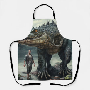 Man alligator monster apron