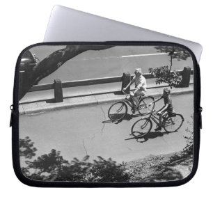 Man and Boy Cycling Laptop Sleeve