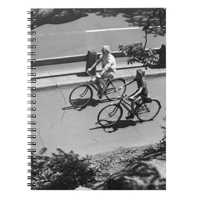 Man and Boy Cycling Notebook (Front)