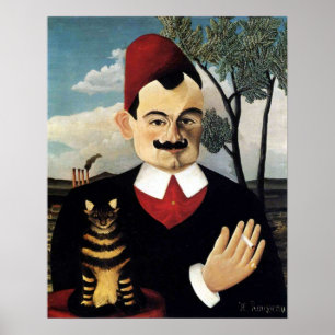 Man and Cat, Henri Rousseau Poster