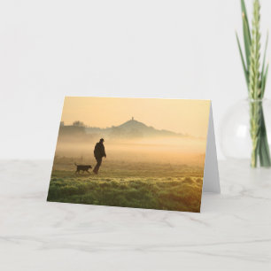 Man and Dog Mountain Mist Card