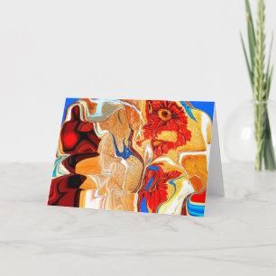 Man and Global warming Holiday Card