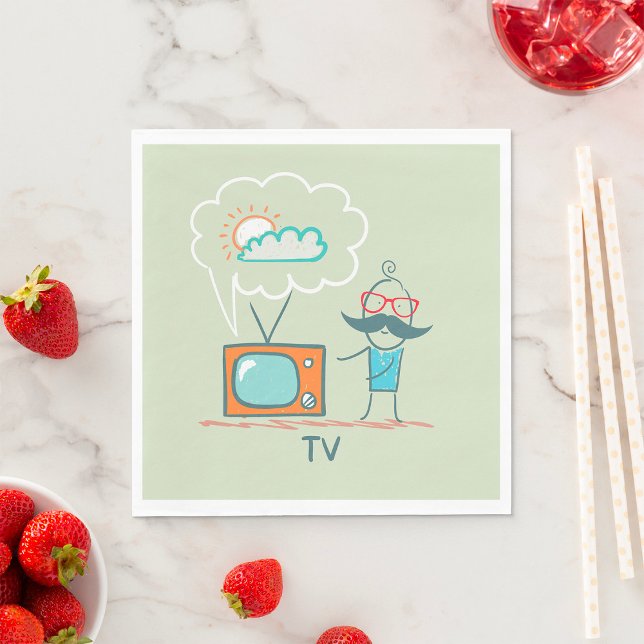 Man And His Television Napkin (Creator Uploaded)