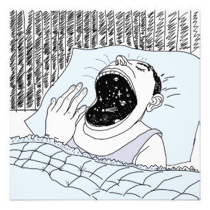 man and the cosmos photo print