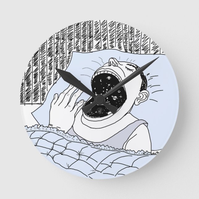 MAN AND THE COSMOS ROUND CLOCK (Front)