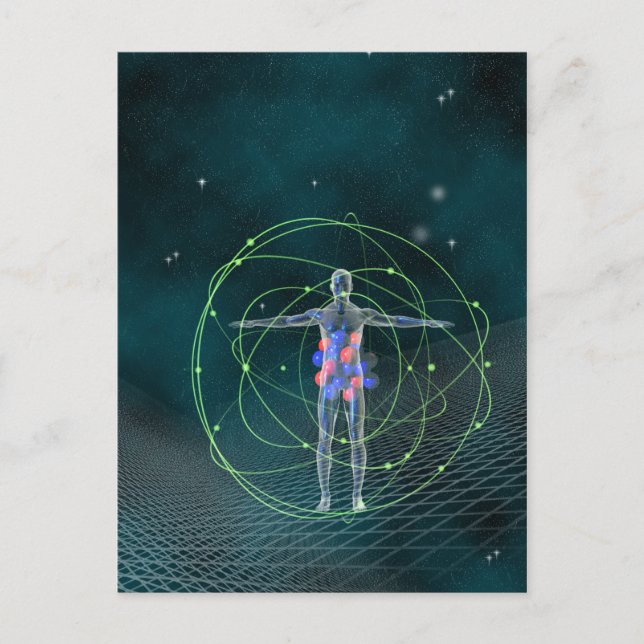 Man and Universe postcard (Front)