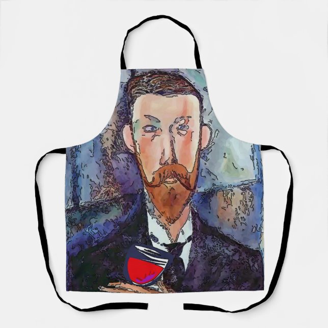 Man and Wine Design add text, Apron (Front)