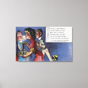 Man and Woman Couple in Candlelight Canvas Print