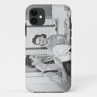 Man and Woman Doing Dishes iPhone 11 Case