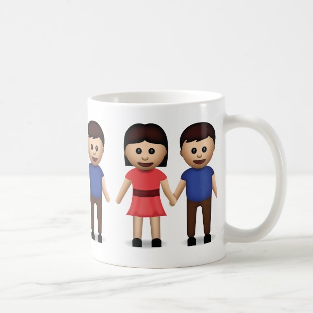 Man And Woman Holding Hands Emoji Coffee Mug (Right)