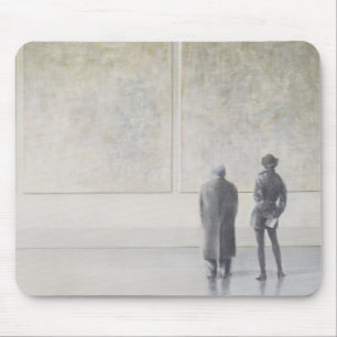 Man and Woman in an Art Gallery Mouse Mat