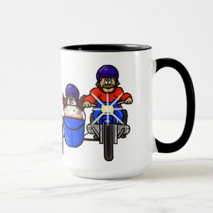 Man and Woman Motorcycle with Side Car Mug