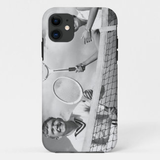Man and Woman Playing Tennis iPhone 11 Case