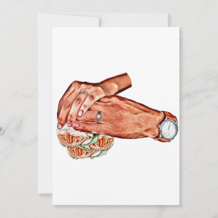 man and womans bride groom couples art holiday card