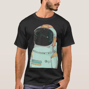 Man Astronaut Outer Space Illustration T-Shirt