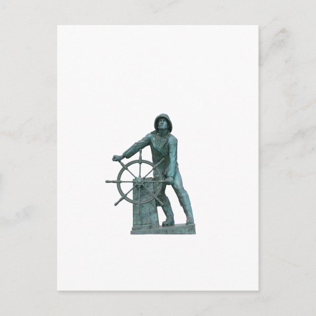 Man at the Wheel Logo Postcard (Front)