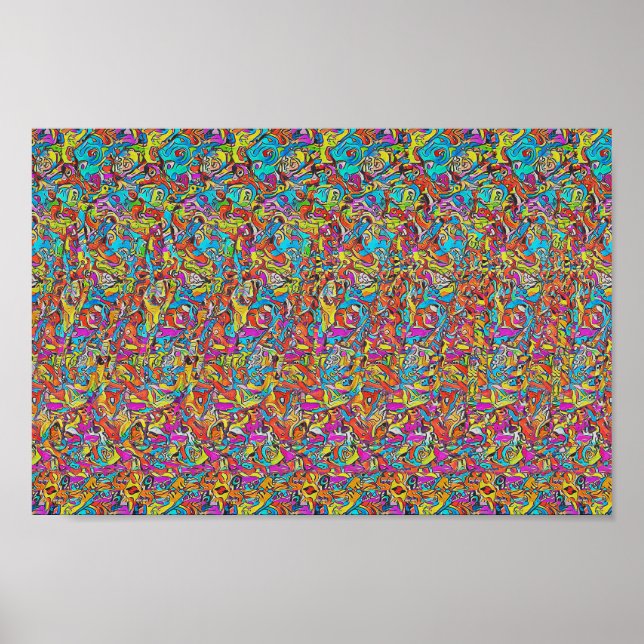 Man at work - Hidden 3D print (Front)