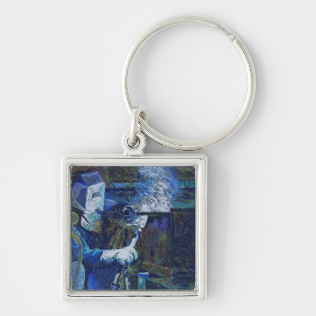 Man at work key ring (Front)