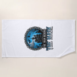 Man Behind Mask Halloween Haunted House Witch_1 Beach Towel