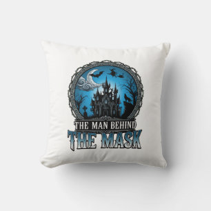 Man Behind Mask Halloween Haunted House Witch_1 Cushion
