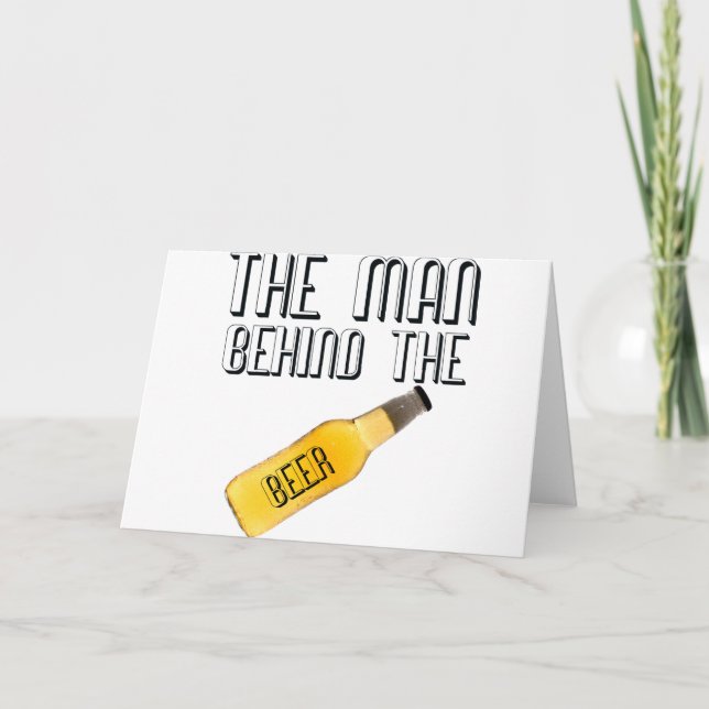 Man Behind the Beer Card (Front)