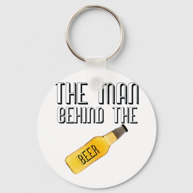 Man Behind the Beer Key Ring (Front)