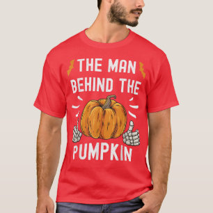 Man Behind The Pumpkin Halloween Baby Pregnancy An T-Shirt