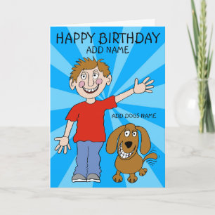 Man & Best Friend Happy Birthday Card