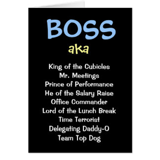 Funny Boss Cards & Invitations  Zazzle.co.uk