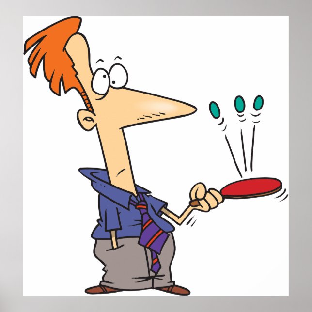 Man Bouncing Balls On A Bat Poster (Front)