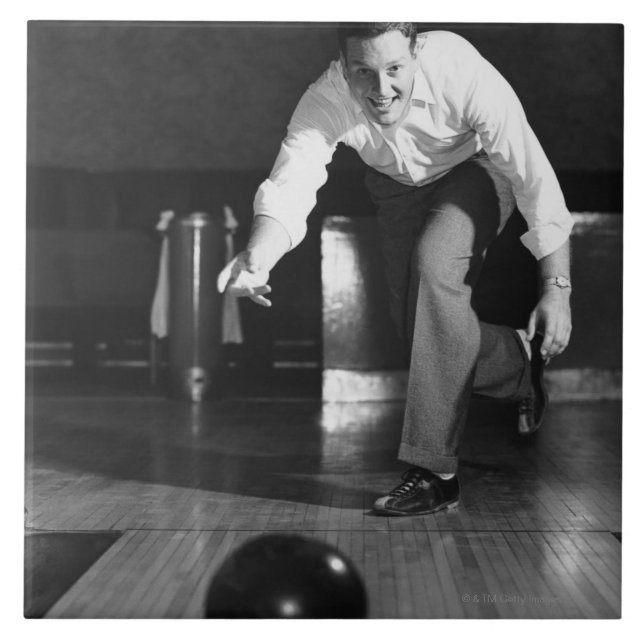 Man Bowling Tile (Front)