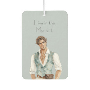 Man Brown Hair Blond Woman Car Air Freshener