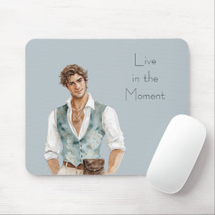 Man Brown Hair Mouse Mat