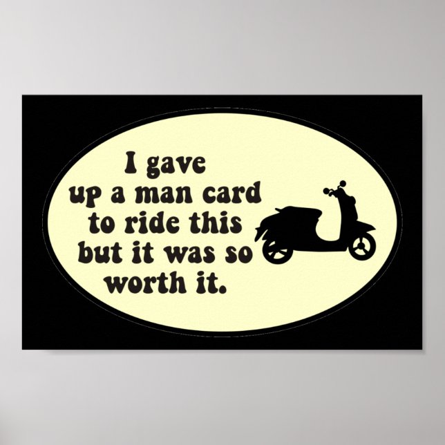 Man Card Scooter Poster (Front)